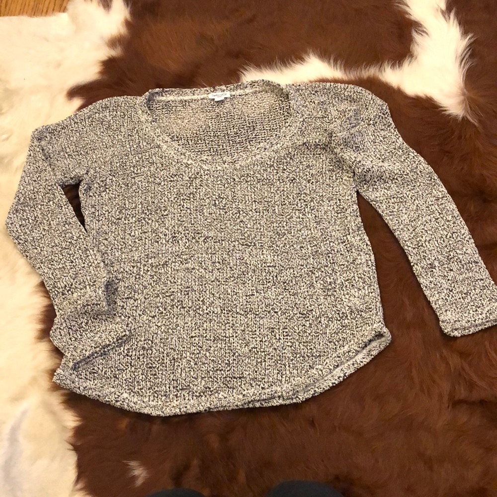 Splendid Size S Black and White Scoop Sweater